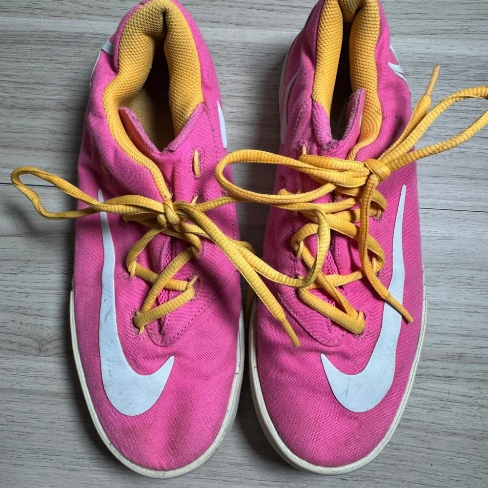 Nike Suketo 2 Canvas GS KD Youth 6.5Y Pink Yellow Low Top Sneaker 642085-618
